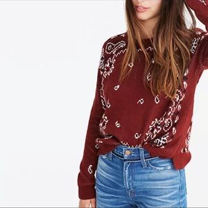 Madewell Bandana Pullover Sweater